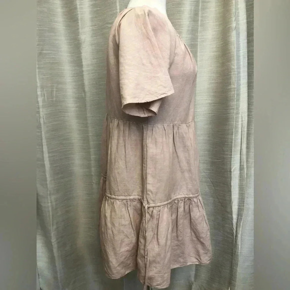 MADEWELL Dusty Pink Linen Blend Lorelei Mini Dress | Size Medium - Picture 7 of 12